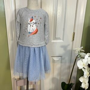 Old Navy baby blue dress with tulle skirt and caticorn